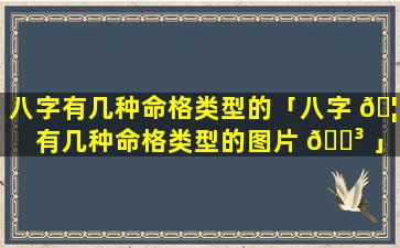 八字有几种命格类型的「八字 🦄 有几种命格类型的图片 🐳 」